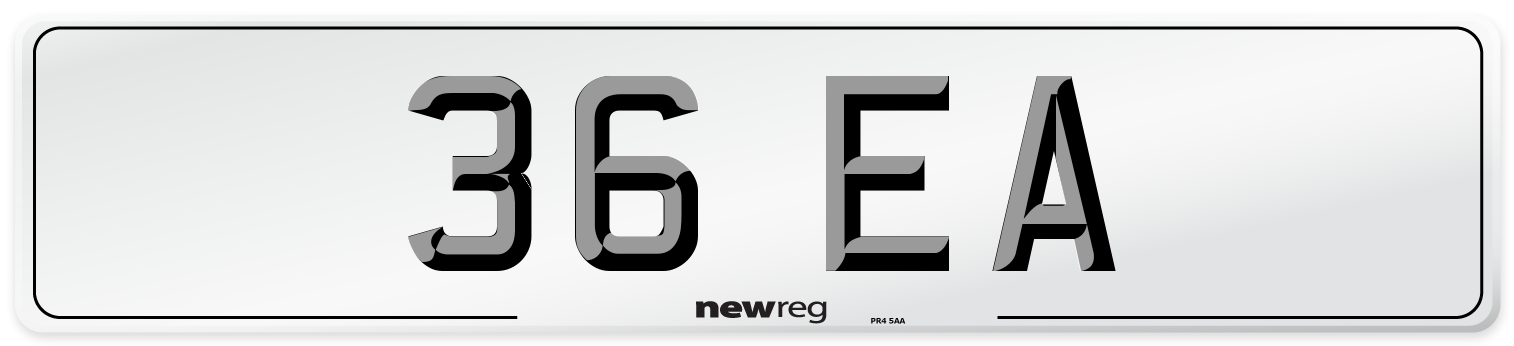 36 EA Number Plate from New Reg